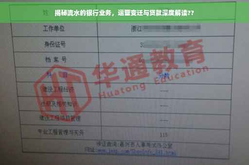 揭秘流水的银行业务，运营变迁与贷款深度解读??