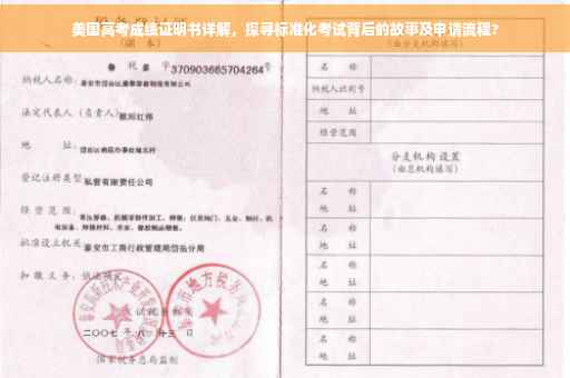 美国高考成绩证明书详解，探寻标准化考试背后的故事及申请流程?