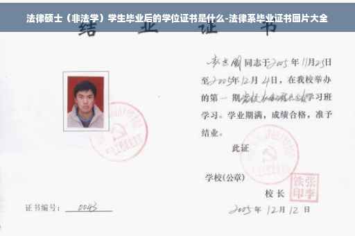 法律硕士（非法学）学生毕业后的学位证书是什么-法律系毕业证书图片大全