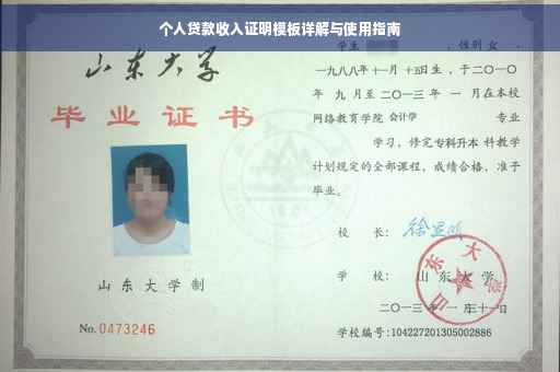 个人贷款收入证明模板详解与使用指南