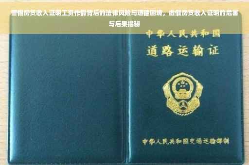 警惕房贷收入证明工资作假背后的法律风险与道德困境，虚假房贷收入证明的危害与后果揭秘
