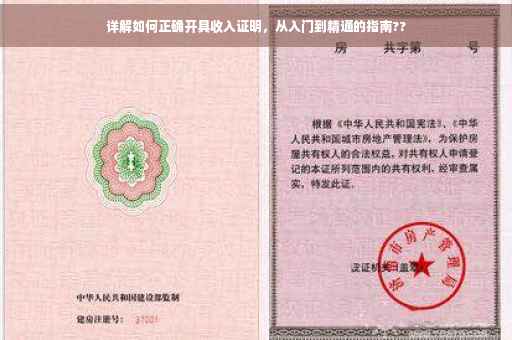 详解如何正确开具收入证明，从入门到精通的指南??