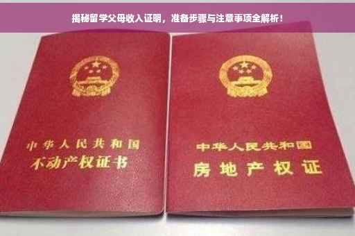 揭秘留学父母收入证明，准备步骤与注意事项全解析！