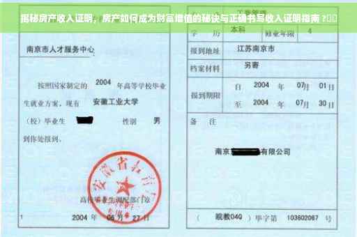 揭秘房产收入证明，房产如何成为财富增值的秘诀与正确书写收入证明指南 ?⚡️