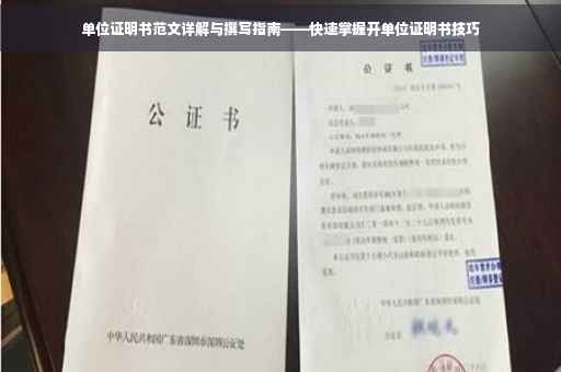 单位证明书范文详解与撰写指南——快速掌握开单位证明书技巧