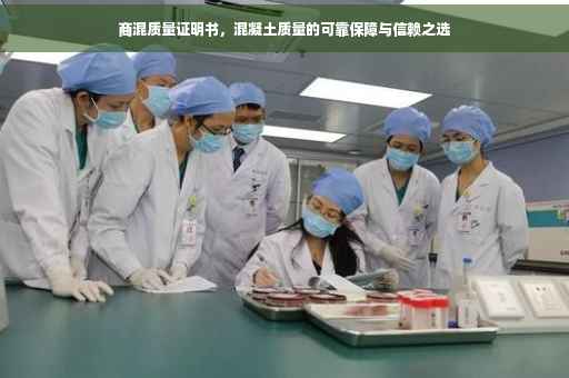 商混质量证明书，混凝土质量的可靠保障与信赖之选