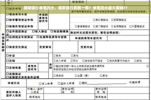 揭秘银行单笔流水，哪家银行更胜一筹？单笔流水最大揭秘??