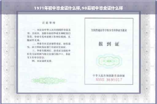 1971年初中毕业证什么样,90后初中毕业证什么样