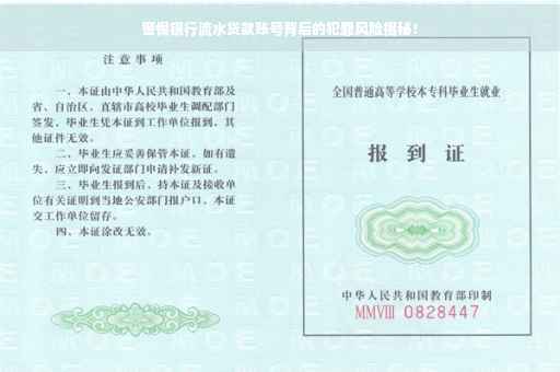 警惕银行流水贷款账号背后的犯罪风险揭秘！
