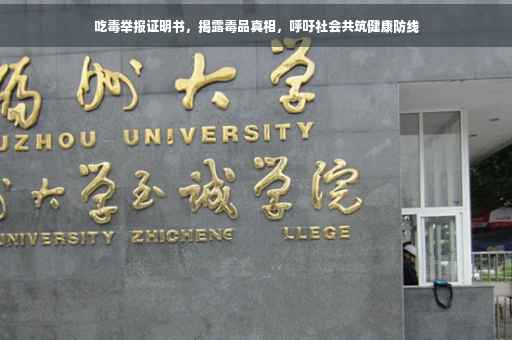 吃毒举报证明书，揭露毒品真相，呼吁社会共筑健康防线