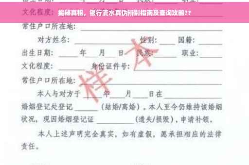 揭秘真相，银行流水真伪辨别指南及查询攻略??