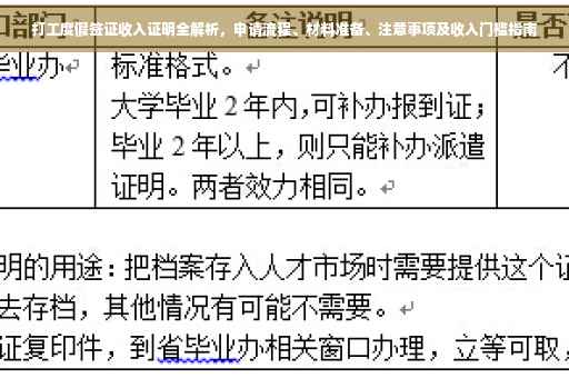 打工度假签证收入证明全解析，申请流程、材料准备、注意事项及收入门槛指南