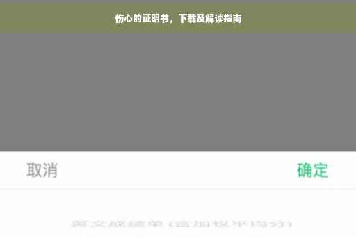 伤心的证明书，下载及解读指南