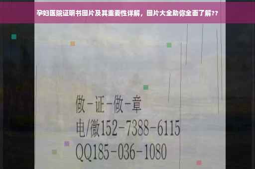 孕妇医院证明书图片及其重要性详解，图片大全助你全面了解??