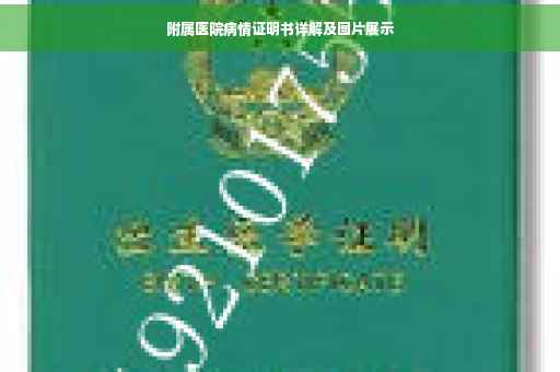 附属医院病情证明书详解及图片展示