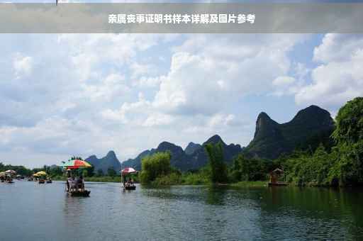 亲属丧事证明书样本详解及图片参考