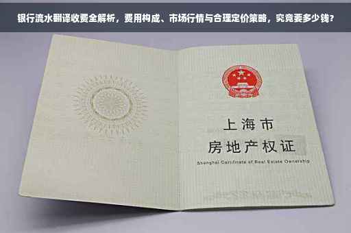 银行流水翻译收费全解析，费用构成、市场行情与合理定价策略，究竟要多少钱？