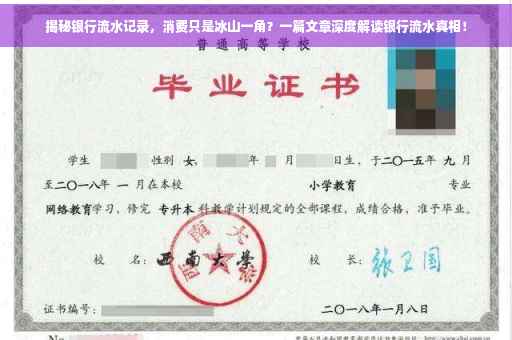 揭秘银行流水记录，消费只是冰山一角？一篇文章深度解读银行流水真相！