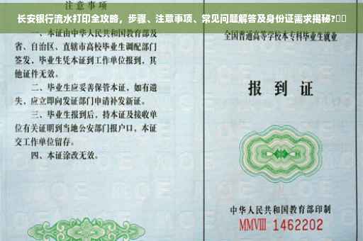 长安银行流水打印全攻略，步骤、注意事项、常见问题解答及身份证需求揭秘?⚡️