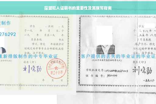 探望犯人证明书的重要性及其撰写指南