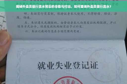 揭秘外卖员银行流水背后的辛勤与付出，如何查询外卖员银行流水？