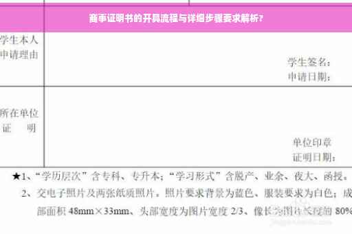 商事证明书的开具流程与详细步骤要求解析?