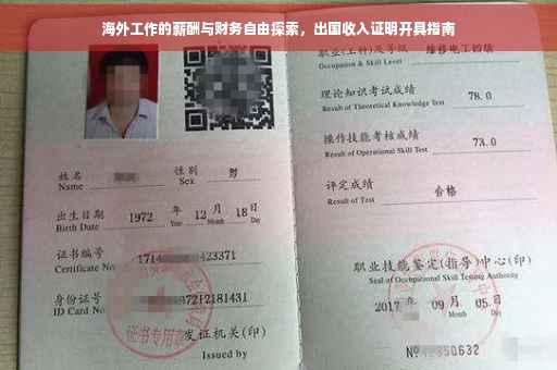 海外工作的薪酬与财务自由探索，出国收入证明开具指南