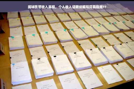揭秘民警收入真相，个人收入证明详解与开具指南??