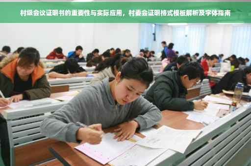 村级会议证明书的重要性与实际应用，村委会证明格式模板解析及字体指南