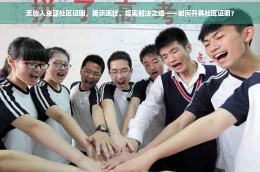 无收入来源社区证明，揭示现状、探索解决之道——如何开具社区证明？
