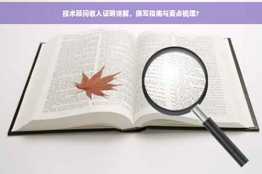 技术顾问收入证明详解，撰写指南与要点梳理?