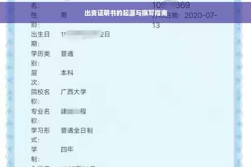 出资证明书的起源与撰写指南