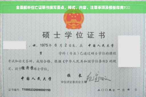 全面解析伤亡证明书撰写要点，格式、内容、注意事项及模板指南?⚡️