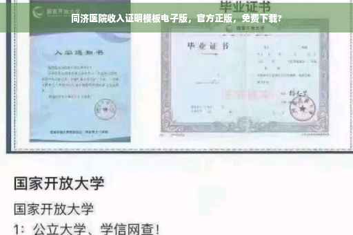 同济医院收入证明模板电子版，官方正版，免费下载?