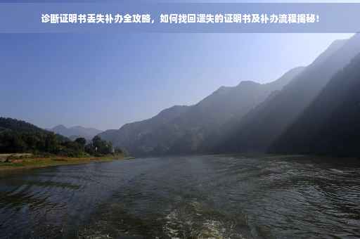 诊断证明书丢失补办全攻略，如何找回遗失的证明书及补办流程揭秘！