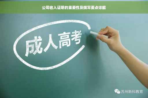 公司收入证明的重要性及撰写要点详解