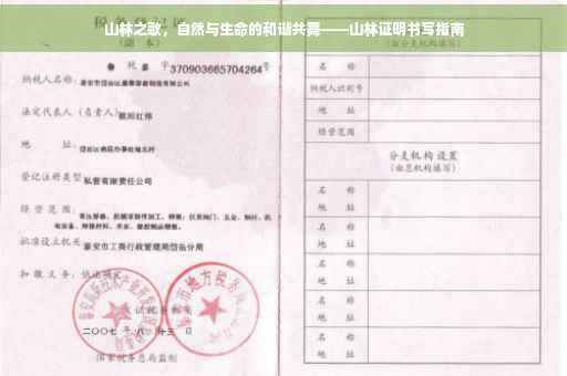 山林之歌，自然与生命的和谐共舞——山林证明书写指南