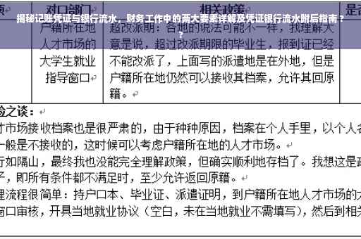 揭秘记账凭证与银行流水，财务工作中的两大要素详解及凭证银行流水附后指南 ??