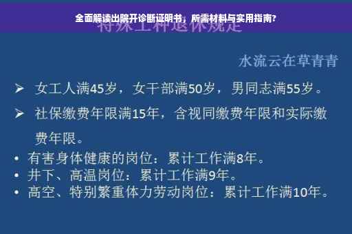全面解读出院开诊断证明书，所需材料与实用指南?