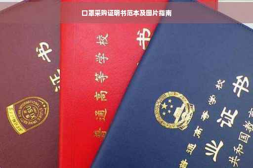 口罩采购证明书范本及图片指南