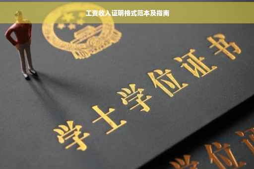 工资收入证明格式范本及指南