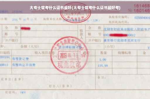大专士官考什么证书最好(大专士官考什么证书最好考)