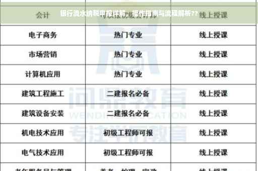 银行流水纳税申报详解，操作指南与流程解析??