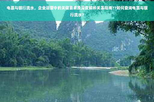 电票与银行流水，企业运营中的关键要素及深度解析关系指南??如何查询电票与银行流水？