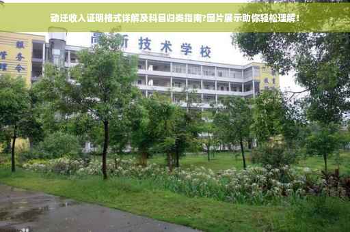 动迁收入证明格式详解及科目归类指南?图片展示助你轻松理解！