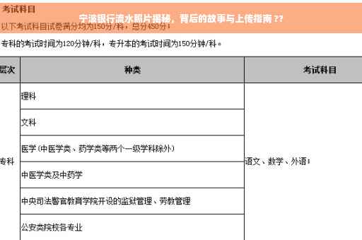 宁波银行流水照片揭秘，背后的故事与上传指南 ??