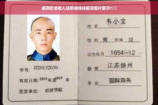 邮政职业收入证明表格详解及图片展示?⚡️