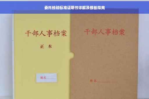 委托检验标准证明书详解及模板指南