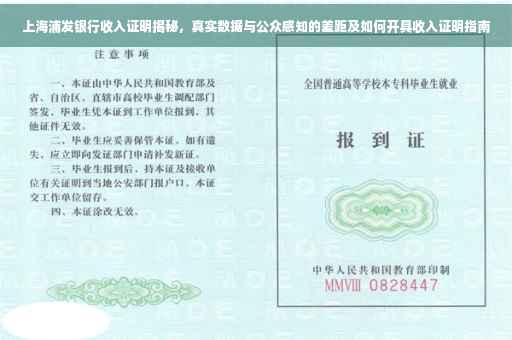 上海浦发银行收入证明揭秘，真实数据与公众感知的差距及如何开具收入证明指南