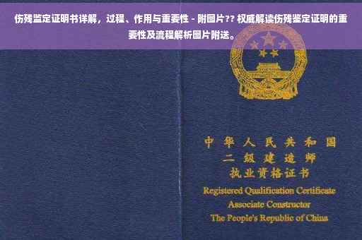 伤残监定证明书详解，过程、作用与重要性 - 附图片?? 权威解读伤残鉴定证明的重要性及流程解析图片附送。